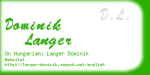 dominik langer business card